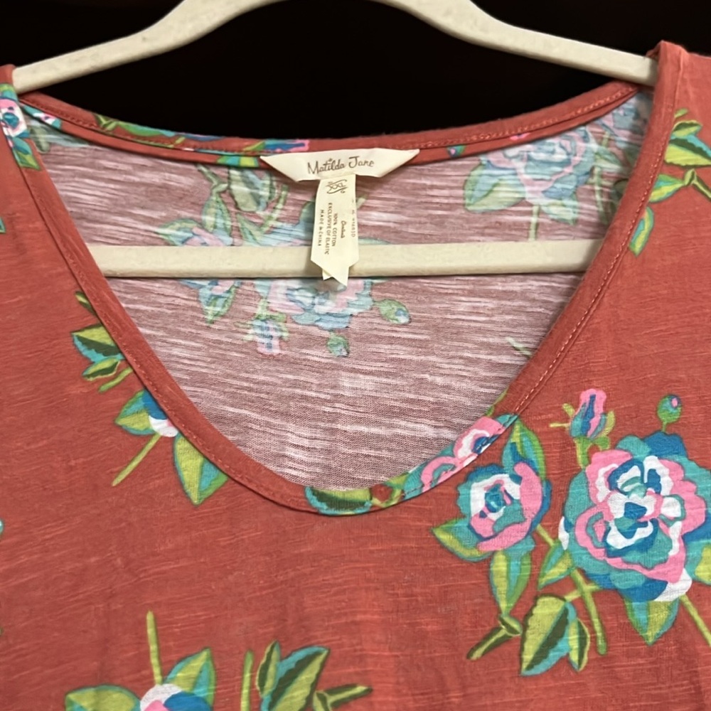 MATILDA JANE Brown/Green/Pink/White Floral Looks To Frill Dress, Size XXL, GUC. - Picture 10 of 12